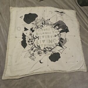 Wee‎ Gallery Baby Playmat Organic Cotton Forest BlackNeutral Trees Baby Play Mat